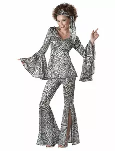 Déguisement Disco pour femme, Taille: X-Large (44/46)
