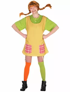 Pippi Langkous™ kostuum voor vrouwen, Maat: Small