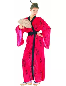 Geisha kostuum met Japanse tekens voor vrouwen