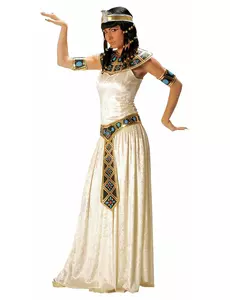 Fluweerlachtig Egyptische koningin kostuum voor dames, Maat: Medium