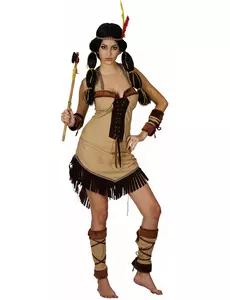 Déguisement indienne de luxe femme, Taille: Small