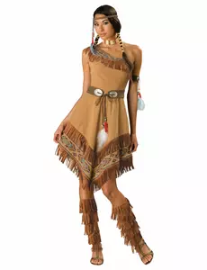 Chique indianen kostuum voor dames - Premium, Maat: L