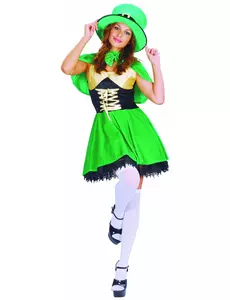 Déguisement leprechaun St Patrick femme, Taille: Small