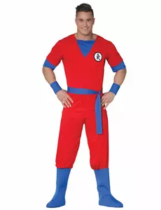Déguisement manga rouge adulte, Taille: Large (52–54)