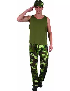 Déguisement militaire vert kaki homme