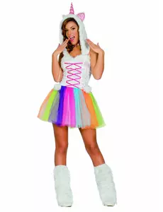Déguisement miss licorne femme, Taille: X-Small/Small (36–38)