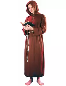 Déguisement moine marron clair homme, Taille: Medium/Large