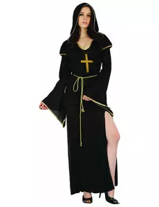 Déguisement nonne fendue femme, Taille: Small