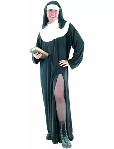 Déguisement nonne humoristique homme, Taille: Medium