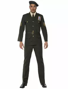 Officierenkostuum voor mannen, Maat: Large