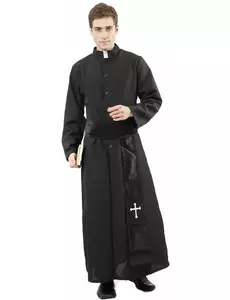 Religieus priester kostuum voor heren, Maat: Large