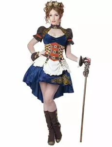 Steampunk kostuum voor dames, Maat: Small (38/40)