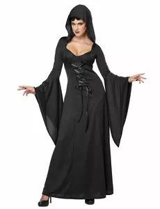 Déguisement sorcière noire pour femme Halloween, Taille: X-Large (44/46)