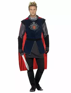 Middeleeuwse koning outfit voor mannen, Maat: Medium
