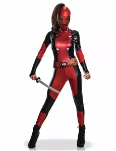 Déguisement sexy Lady Deadpool™ femme, Taille: X-Small