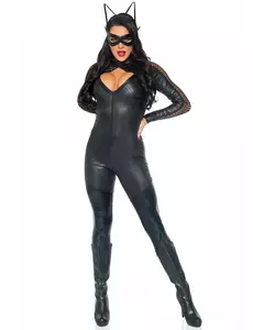 Déguisement super-chat sexy femme, Taille: Small (36–38)
