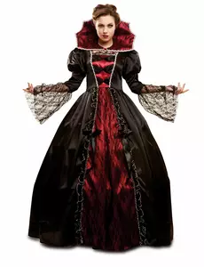 Déguisement vampire baroque luxe femme Halloween, Taille: Small