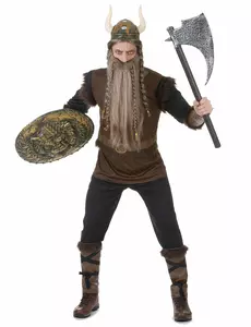 Déguisement Viking effet cuir Homme, Taille: Medium