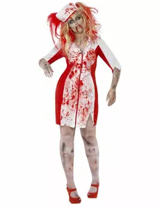 Déguisement zombie infirmière grande taille femme Halloween, Taille: XX-Large