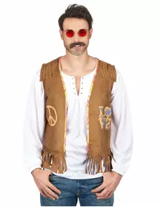 Gilet hippie homme, Taille: Medium/Large