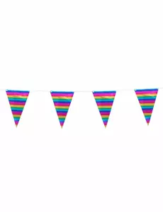 Guirlande à fanions métallique arc-en-ciel 10 m