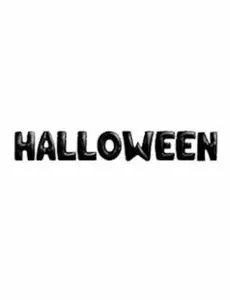 Halloween ballonslinger zwarte letters 40 cm