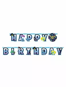 Guirlande personnalisable Happy Birthday battle royale 320 x 26 cm