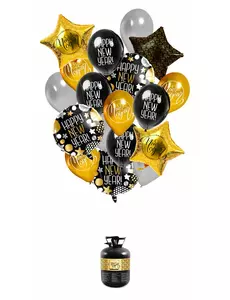 Ballonboeket set met helium Happy New Year
