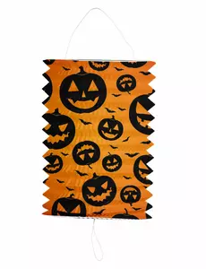 Halloweenlampion pompoen 16 x 22 cm