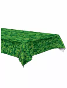 Plastic groen tafelkleed met klavers 137 x 274 cm