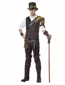 Steampunk avonturier kostuum voor mannen, Maat: Small