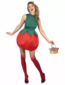 Déguisement robe fraise femme