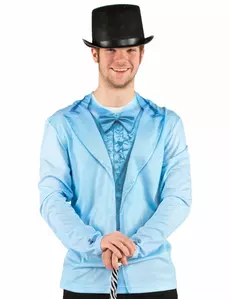 T-Shirt imprimé costume bleu adulte