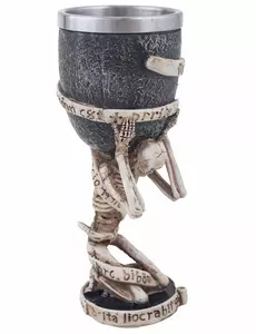Verre porté par squelette 18 cm