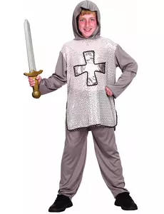 Déguisement chevalier gris garçon, Taille: 4–6 ans (110–120 cm)