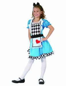 Déguisement Alice de coeur fille, Taille: 4–6 ans (110–120 cm)