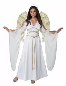Witte goddelijke engel luxe vermomming vrouwen, Maat: Large (42/44)