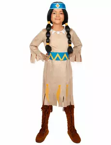 Yakari™ regenboog kostuum voor meisjes, Maat: 3–4 jaar (98–104 cm)