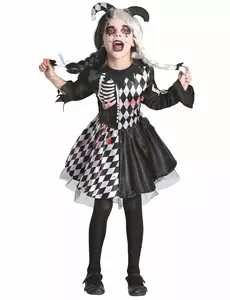 Déguisement arlequin ensanglanté fille, Taille: 3–4 ans (92–104 cm)