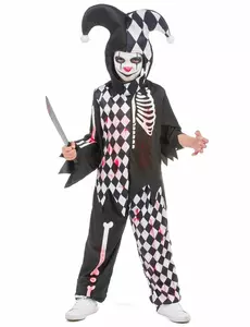 Déguisement arlequin ensanglanté garçon, Taille: 3–4 ans (92–104 cm)