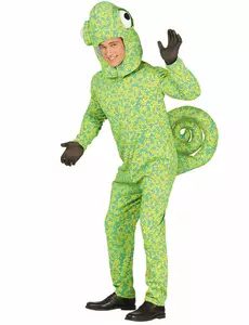 Déguisement caméléon adulte, Taille: Medium (48–50)