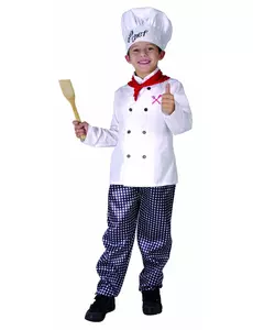 Déguisement chef cuisinier garçon, Taille: 4–6 ans(110–120 cm)