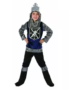 Déguisement chevalier bleu nuit garçon, Taille: 4–6 ans (110–120 cm)