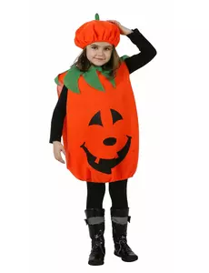 Déguisement citrouille enfant Halloween, Taille: 3–4 ans (98–115 cm)