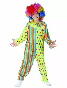 Clown pak voor kinderen, Maat: 4–6 jaar (110–120 cm)