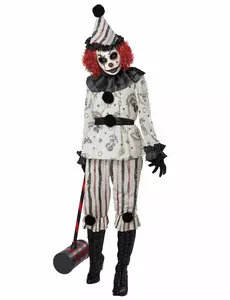 Spookachtig clown kostuum voor volwassenen, Maat: Large