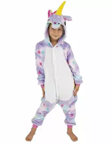 Déguisement combinaison licorne avec étoiles enfant, Taille: 4–6 ans (110 cm)