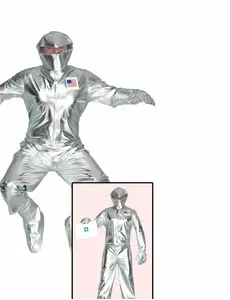 Déguisement astronaute argenté adulte