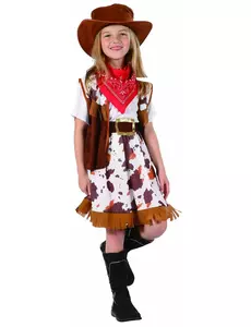 Cowboykostuum voor meisjes, Maat: 4–6 jaar (110–120 cm)