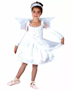 Déguisement ange fille, Taille: 4–6 ans (110–120 cm)
